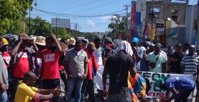 Manifestation contre l'insécurité et le kidnapping actuellement dans les rues de Port-au-Prince