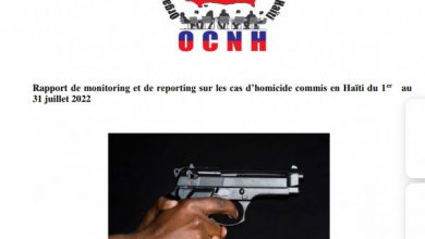 Haïti/Criminalité : l'OCNH publie son deuxième rapport mensuel sur les cas d'homicide pour la période allant du premier au 30 juillet