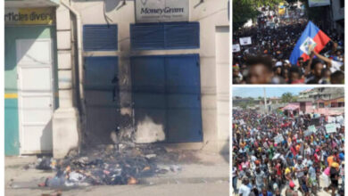 Haïti-Protestation: une succursale de la UNIBANK partiellement incendiée 