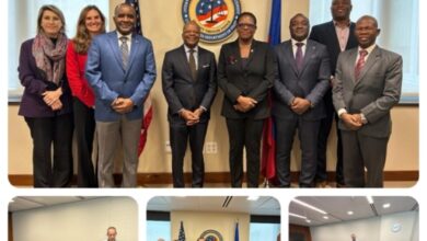 Rencontre d’une délégation haïtienne (MJSP/PNH) avec M. Todd Robinson, l’Assistant Secrétaire d’État aux affaires internationales de stupéfiants et d’application de la Loi des États-Unis